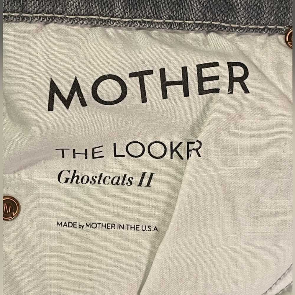 MOTHER The Looker Ghostcats II Skinny Low Rise Grey Wash Jeans Size 27 - Picture 6 of 9